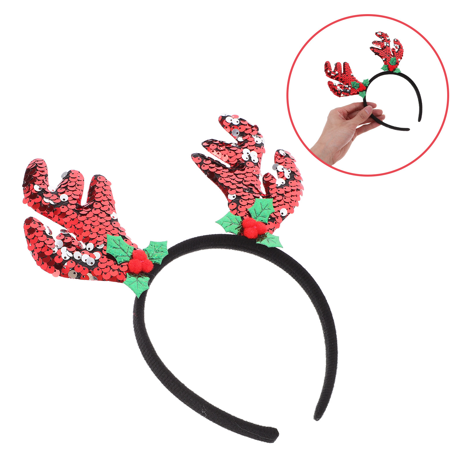 Reindeer Antlers Headband - Serre-tête en bois de renne, décoration