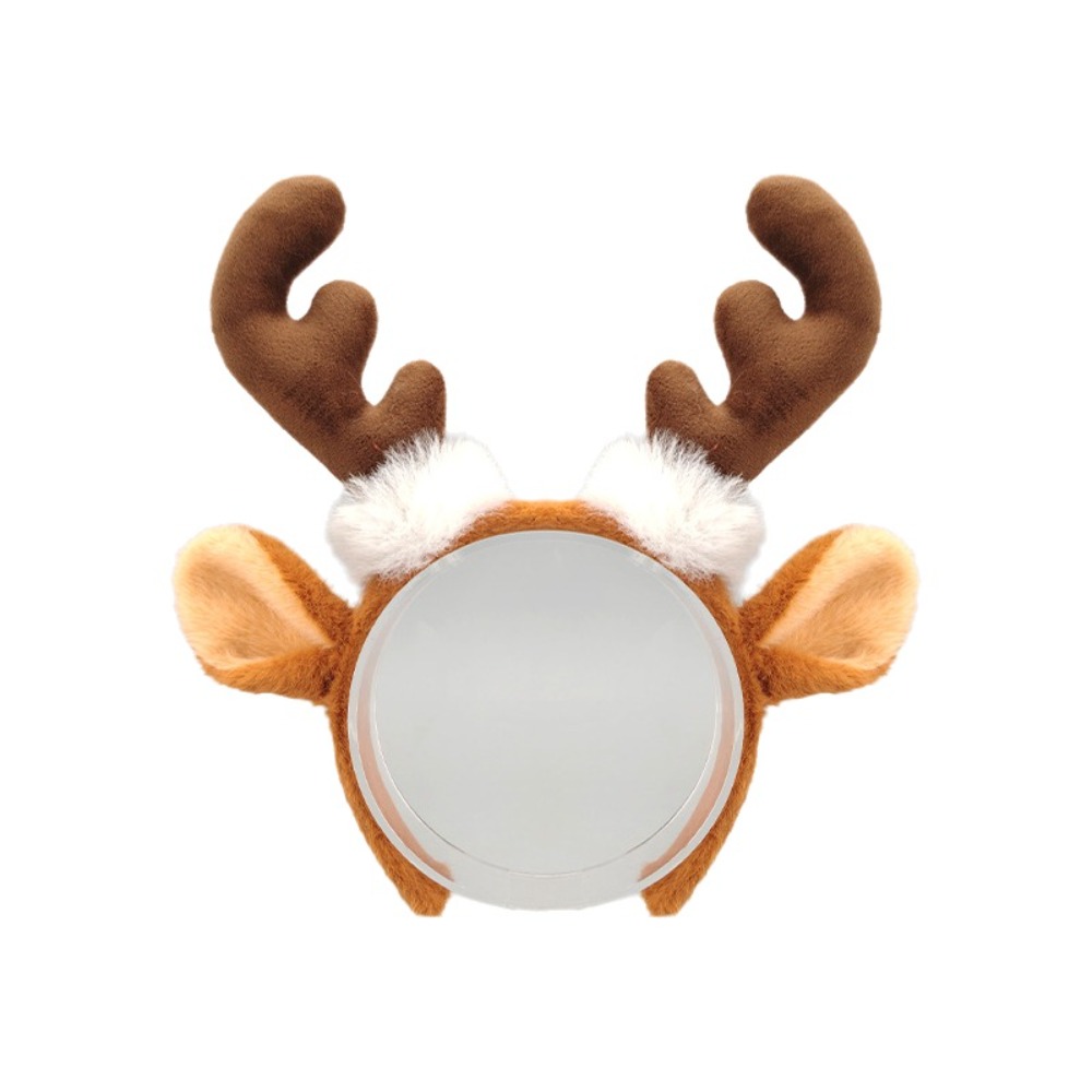 Reindeer Antlers Headband - Serre-tête en peluche réaliste avec cornes