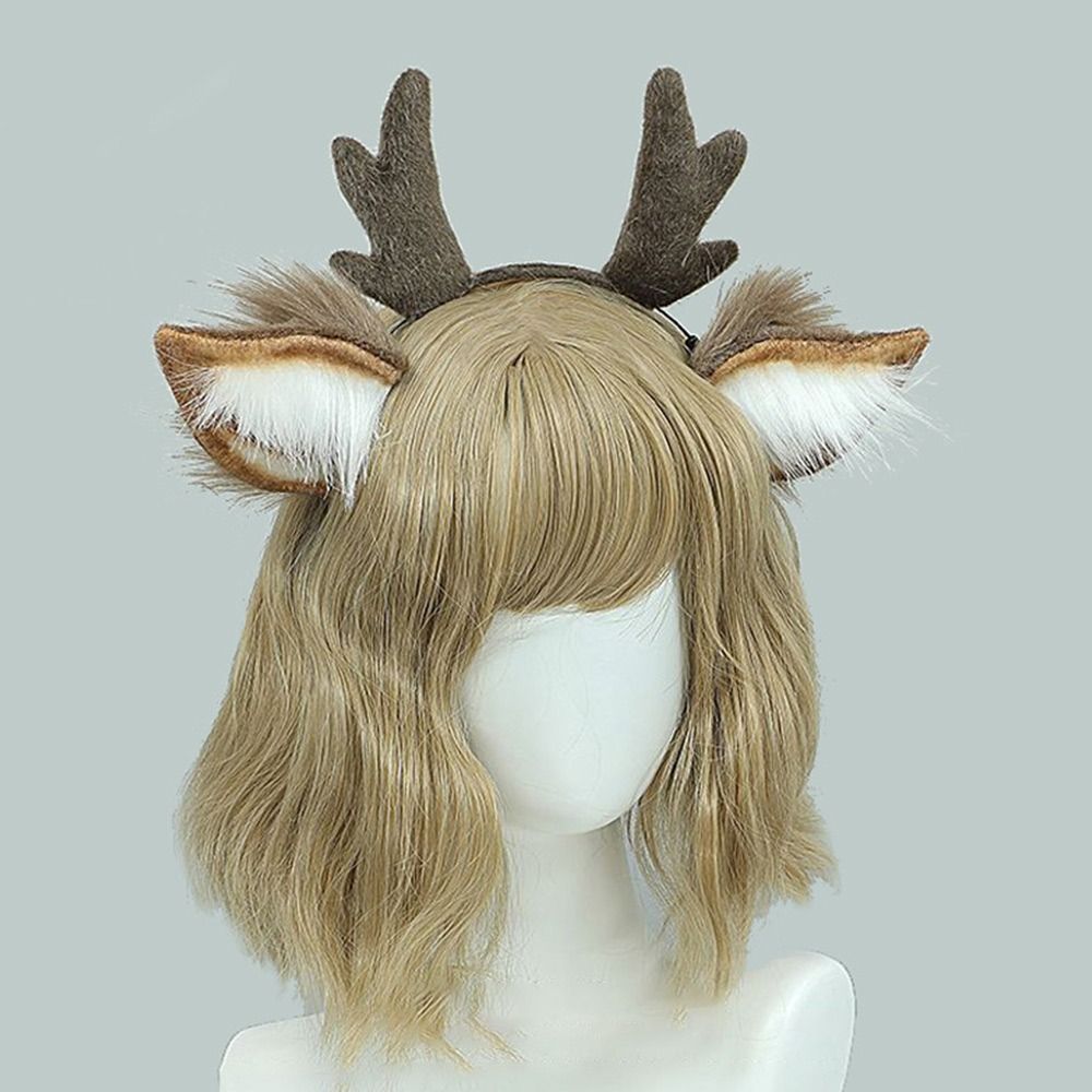 Reindeer Antlers Headband - Bandeau unisexe en bois de cerf,
