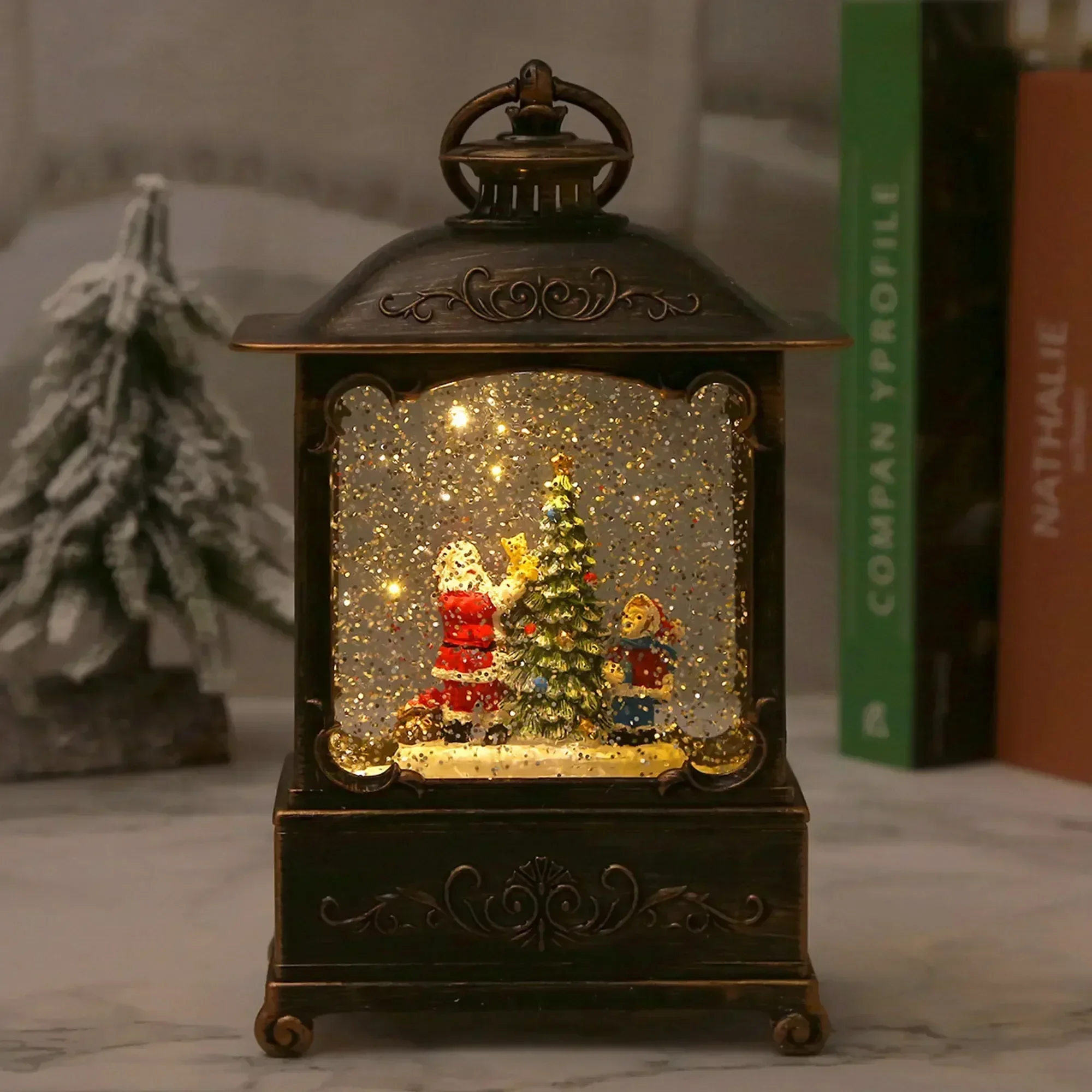 Lanterne boule à neige de Noël - Snow Globe Musical avis et prix