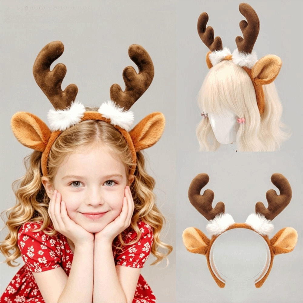 Serre-tête en peluche réaliste - Reindeer Antlers Headband avis et prix