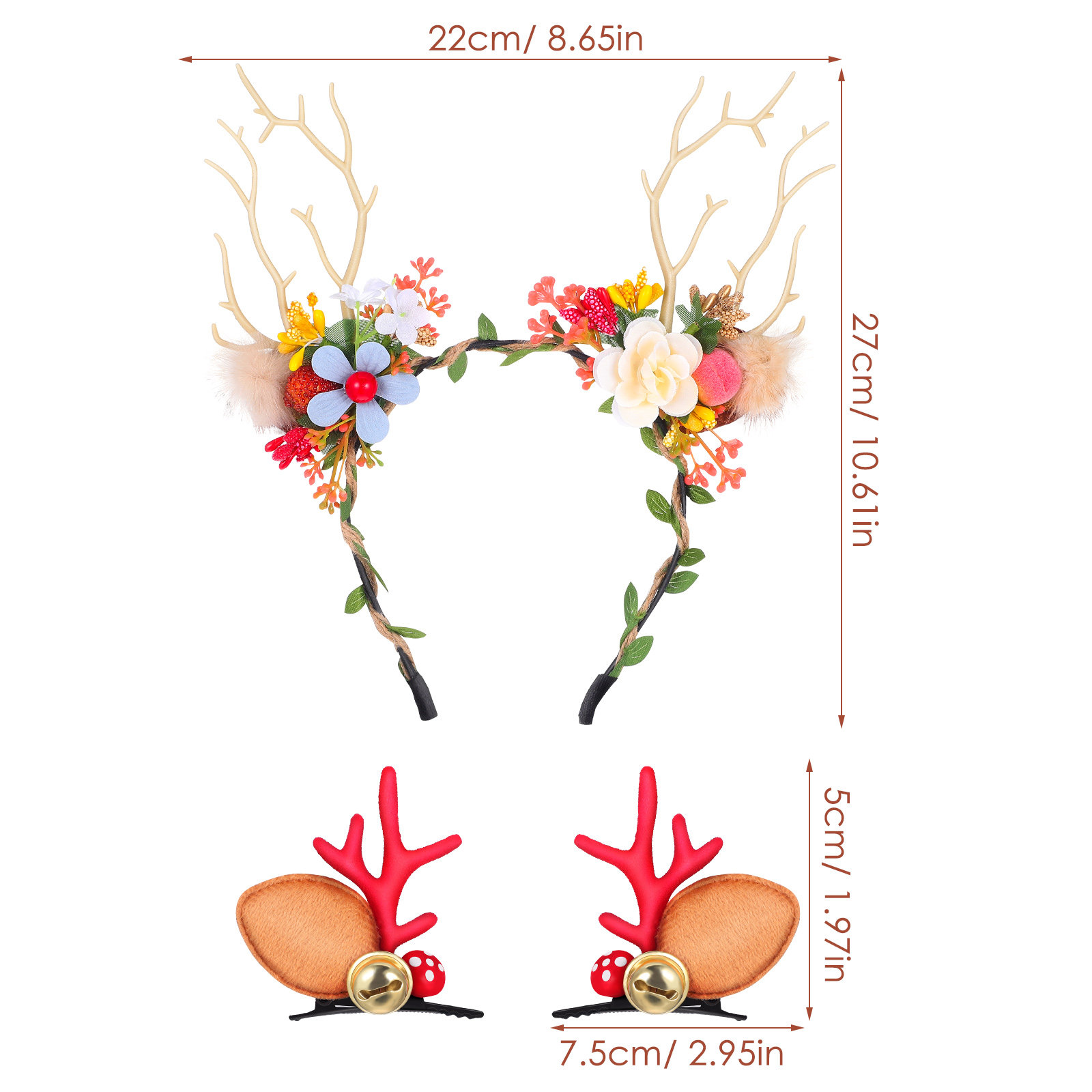 1 ensemble de serre-tête en bo - Reindeer Antlers Headband avis et prix