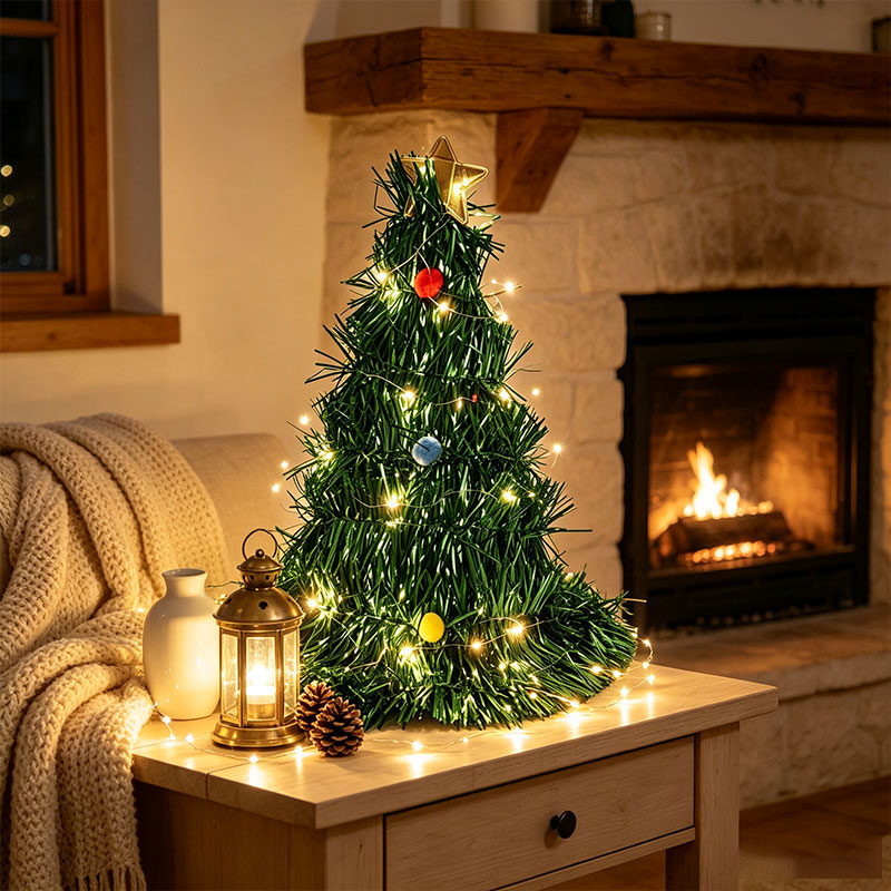 Mini sapin de Noël pliable ver - Star Tree Topper avis et prix
